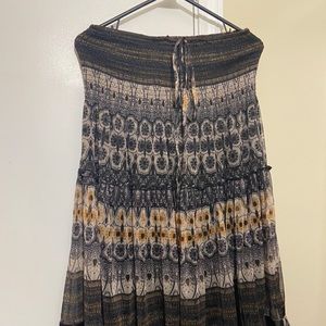 Tube top or skirt  designer lapis  size m